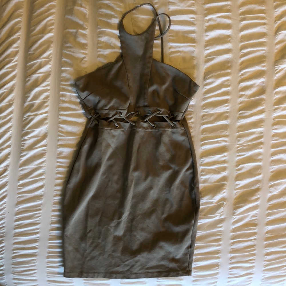Mini dress with cut out